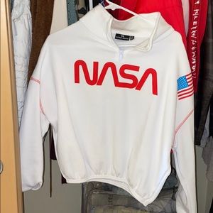 White cropped sweater